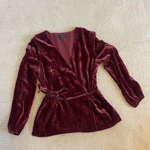 jcrew velvet top